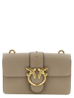 PINKO PINKO Torebka Gray Calfskin Crossbody Szary
