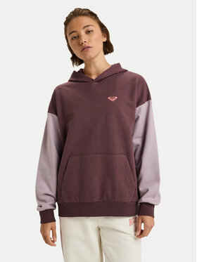 Roxy Roxy Bluza Essential Energy ERJFT05009 Bordowy Regular Fit