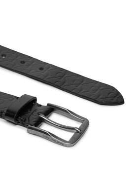 Calvin Klein Moški Pas Classic Flat Lthr Belt 35Mm Aop K50K511518 Črna