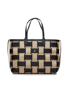 Tommy Hilfiger Tommy Hilfiger Käekott Iconic Tommy Tote Woven AW0AW16087 Valge