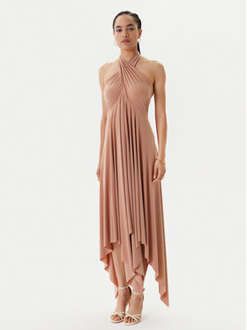 NORMA KAMALI NORMA KAMALI Rochie cocktail KK1253PLO62833 Bej Slim Fit