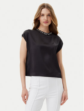 Imperial Imperial Bluză RIC3JBA Negru Regular Fit