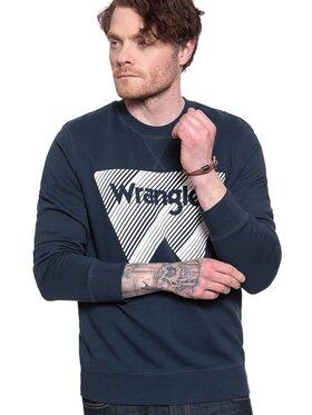 Wrangler Wrangler Bluza CREW SWEAT Niebieski Regular Fit