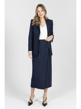 Deni Cler Milano Deni Cler Milano Spódnica midi W-DC-7004-F2-A2-58-1 Granatowy Regular Fit