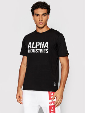 Alpha Industries Alpha Industries Tričko Camo Print 156513 Čierna Regular Fit