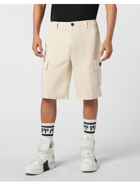 PHILIPP PLEIN PHILIPP PLEIN Szorty materiałowe 27863 Beżowy Regular Fit