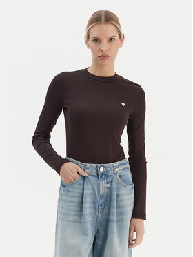 Guess Guess Póló V6RI00 KD741 Barna Slim Fit