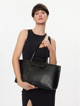 Calvin Klein Calvin Klein Ročna torba Calvin Mini Quilt Medium Tote K60K611885 Črna