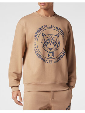 Plein Sport Plein Sport Longsleeve 7807 Beżowy Regular Fit