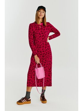 NAOKO NAOKO Úpletové šaty Wild Maroon Bordová Regular Fit