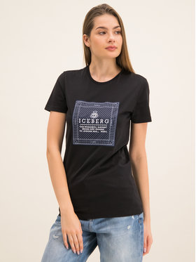 Iceberg Iceberg T-Shirt 19II2P0F0916301 Μαύρο Regular Fit