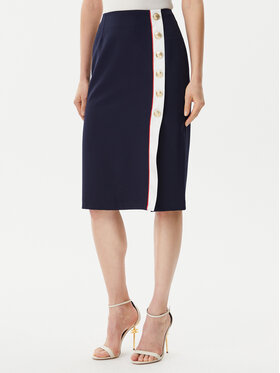 ARTIGLI ARTIGLI Spódnica ołówkowa ACGO000930 Granatowy Regular Fit