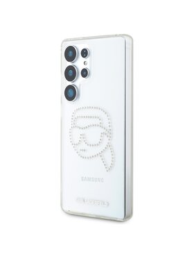 KARL LAGERFELD KARL LAGERFELD Etui na telefon Rhinestones Karl Head Logo Przezroczysty