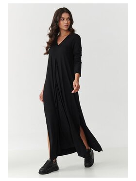 Makadamia Makadamia Sukienka codzienna M895 Czarny Loose Fit