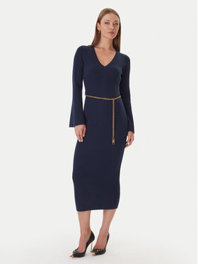 MICHAEL Michael Kors MICHAEL Michael Kors Плетена рокля MF5835G4VR Тъмносин Slim Fit