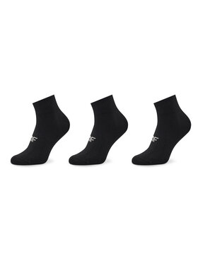 4F 4F Súprava 3 párov vysokých pánskych ponožiek H4Z22-SOM302 Čierna