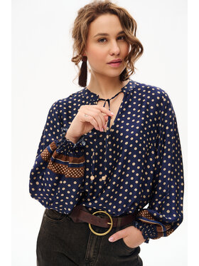 blue shadow blue shadow Bluzka Vivi 2 Granatowy Regular Fit