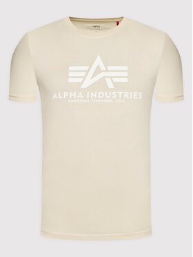Alpha Industries Alpha Industries Póló Basic 100501 Bézs Regular Fit