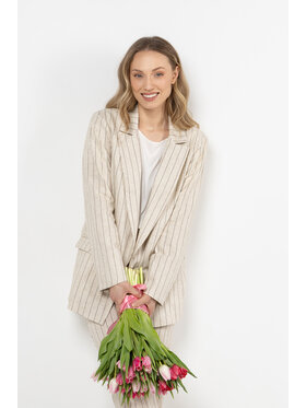 Awama Awama Marynarka A728 Beżowy Basic Fit