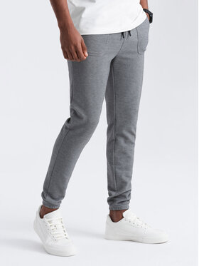 Ombre Ombre Teplákové kalhoty OM-PASK-0211 Šedá Regular Fit