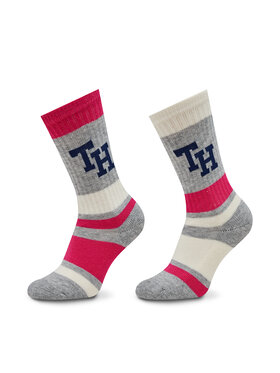 Tommy Hilfiger Tommy Hilfiger Zestaw 2 par wysokich skarpet dziecięcych 701224988 Kolorowy