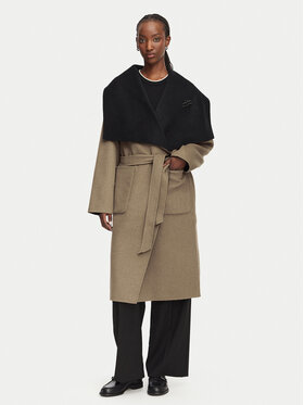 KARL LAGERFELD KARL LAGERFELD Villane mantel B3W15030 Pruun Relaxed Fit
