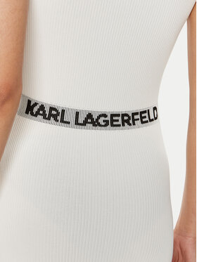 KARL LAGERFELD Ljetna Haljina 245W1332 Bijela Slim Fit