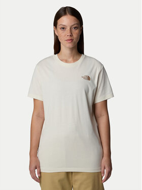 The North Face The North Face T-shirt Redbox NF0A87NK Écru Relaxed Fit