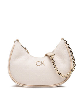 Calvin Klein Calvin Klein Handtasche Re-Lock Shoulder Bag Sm Jacquard K60K609684 Beige