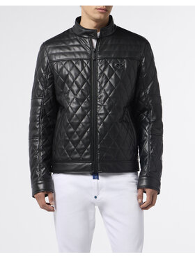 PHILIPP PLEIN PHILIPP PLEIN Vatovaná bunda 28619 Černá Regular Fit