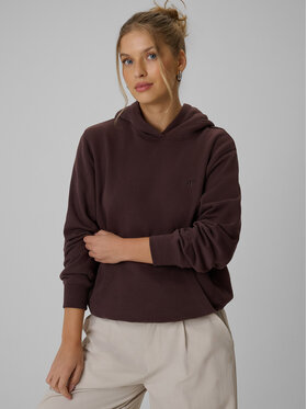 4F 4F Bluza BASIC+ Brązowy Relaxed Fit