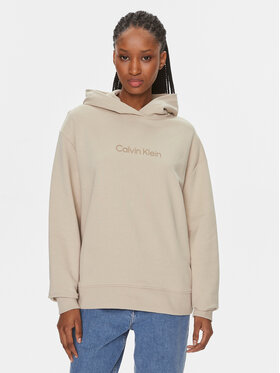 Calvin Klein Calvin Klein Bluza Hero Logo K20K205449 Beżowy Regular Fit