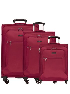 D&N D&N Komplet walizek 125567 Czerwony