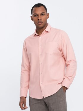 Ombre Ombre Koszula OM-SHCS-0148 Różowy Regular Fit