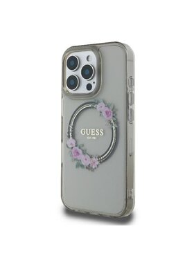 Guess Guess Etui na telefon Flowers Wreath Czarny