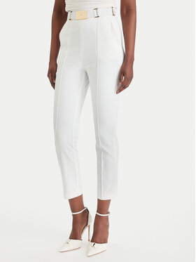Elisabetta Franchi Elisabetta Franchi Spodnie materiałowe PA-132-61E2-V350 Biały Regular Fit