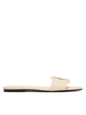 Calvin Klein Calvin Klein Iešļūcenes Square Flat Sandal Emblem HW0HW03128 Écru