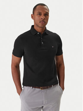 Tommy Hilfiger Tommy Hilfiger Pólóing 1985 MW0MW17771 Fekete Slim Fit