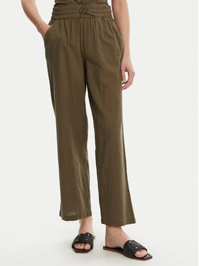 Vero Moda Vero Moda Kalhoty z materiálu Caia 10333796 Zelená Wide Leg