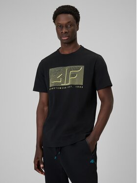 4F 4F T-Shirt 4FRSS26TTSHM3991-20S Czarny Regular Fit