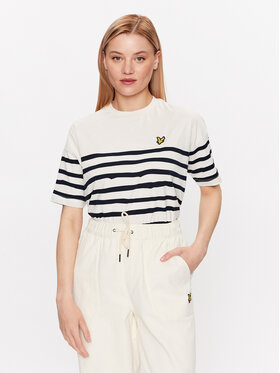 Lyle & Scott Lyle & Scott Tričko Chandler Breton T-Shirt TSW1800V Biela Regular Fit
