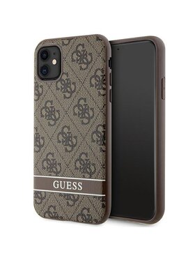 Guess Guess Etui na telefon iPhone 11 Brązowy