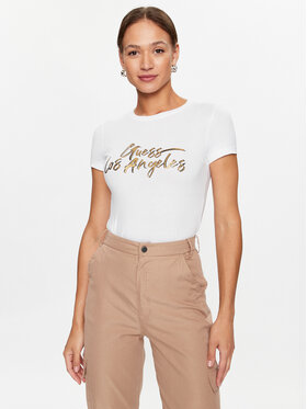 Guess Guess Tričko W3YI18 J1314 Biela Slim Fit