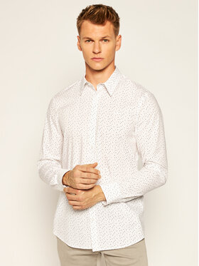 Guess Guess Koszula Sunset M0YH20 W8BX0 Biały Slim Fit
