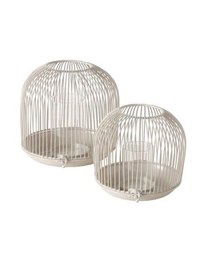MIAhome MIAhome Lampion 2 szt. metalowy Pumpao Beżowy