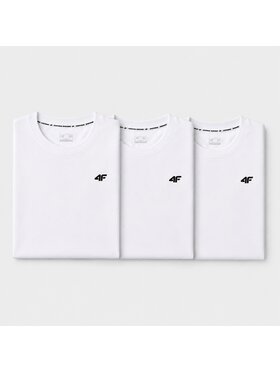 4F 4F T-Shirt Z-TTSHM3341-3-O Biały Regular Fit