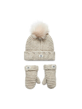 Ugg Ugg Комплект шапка и ръкавици K Infant Knit Set 20124 Сив