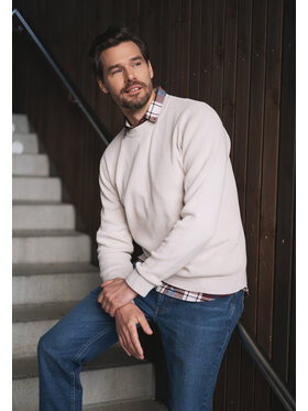 Volcano Volcano Sweter S-HERO Beżowy Regular Fit