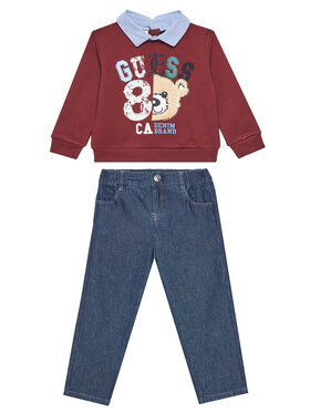 Guess Guess Комплект суитшърт и панталон от плат N5YG13 KAX74 Бордо Regular Fit