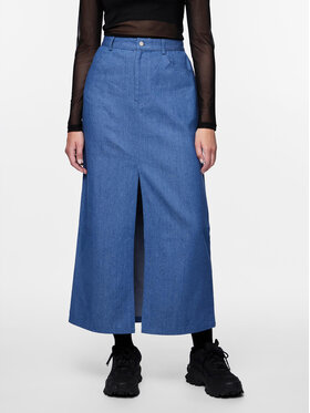 Pieces Pieces Džínová sukně 17150001 Modrá Regular Fit